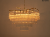 Złota lampa wisząca żyrandol do salonu w stylu glamour kryształowa LUMA 80 MSE1501100569 MOOSEE